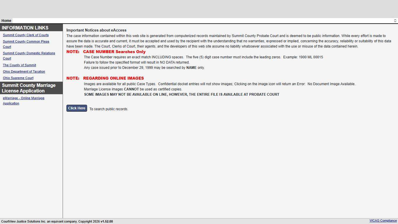 Welcome Page - CourtView Justice Solutions